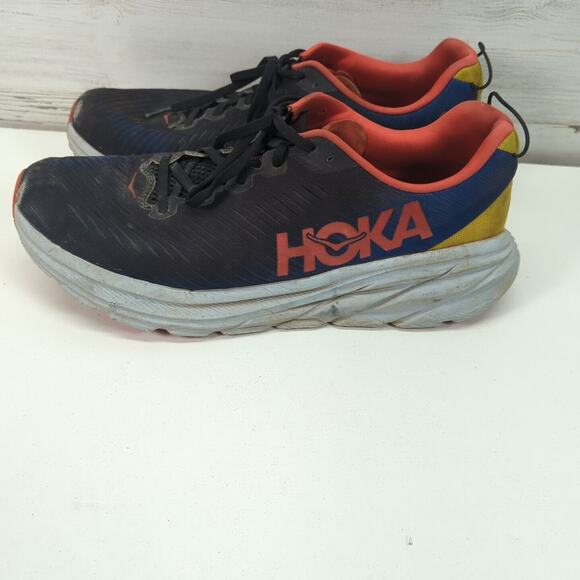 Hoka One One‎ Rincon 3 Running Shoes Men’s Size 11.5 D Black Dazzling Blue used main image 6